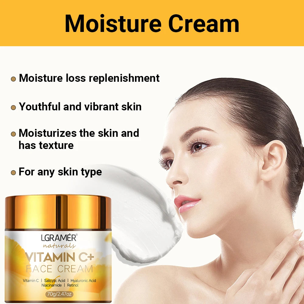 Radiance Renewal Face Cream – Vitamin C, Retinol & Hyaluronic Acid for Brightening & Firming