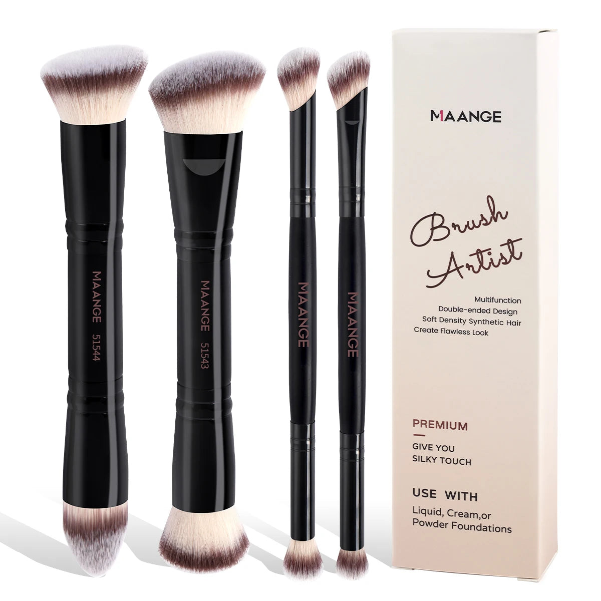 Essential 4-Piece Brush Set – Perfect, Blend, Glow