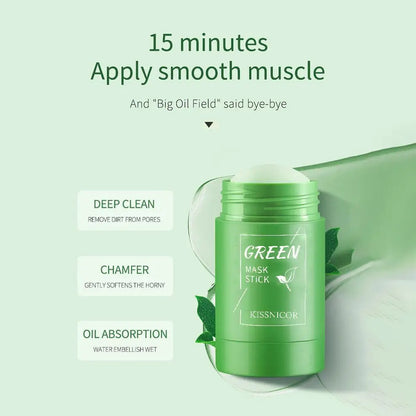 Green Tea Clay Stick Mask – Purify, Balance & Glow