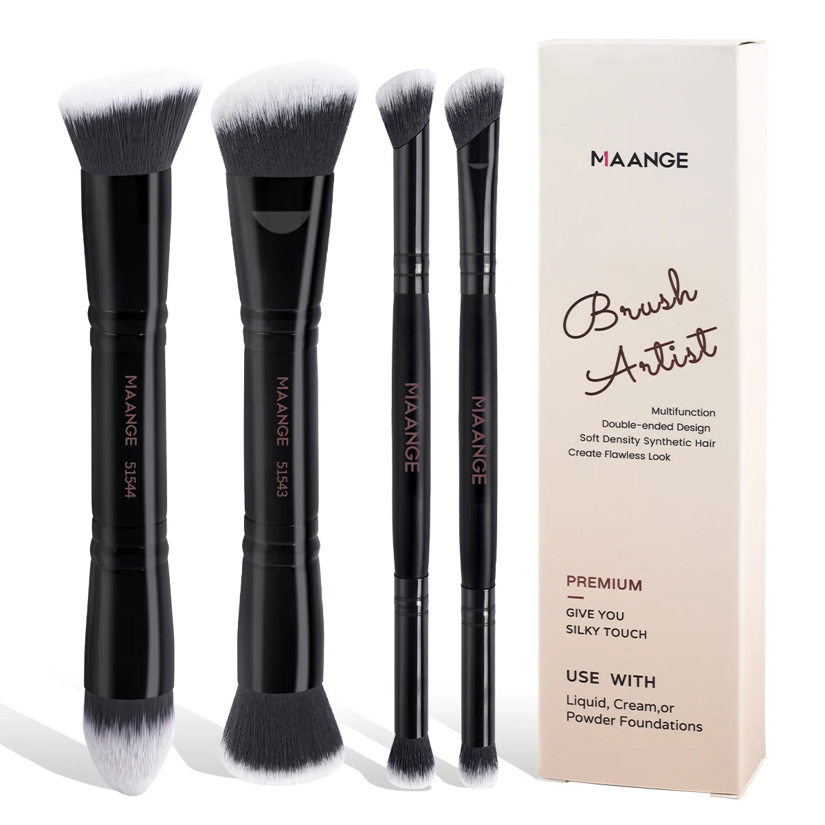 Essential 4-Piece Brush Set – Perfect, Blend, Glow