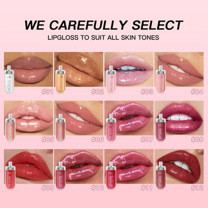 Mirror Shine Liquid Lip Gloss – 12 Radiant Shades