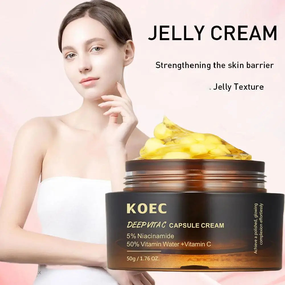 Pink Collagen Capsule Cream – Plumping, Hydrating & Radiance Boost with 5% Niacinamide