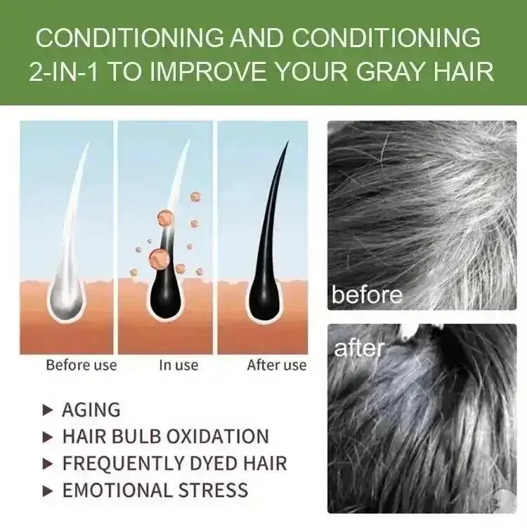 Natural Herbal Hair Color Shampoo – 5-Minute Transformation