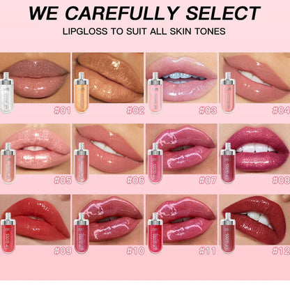 Mirror Shine Liquid Lip Gloss – 12 Radiant Shades