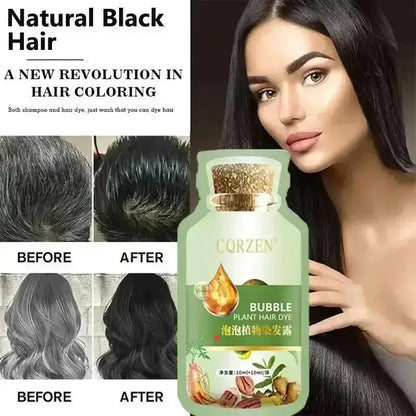 Natural Herbal Hair Color Shampoo – 5-Minute Transformation