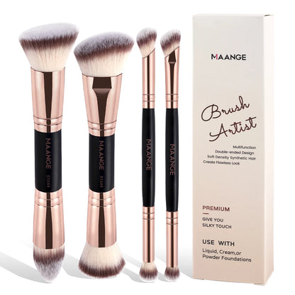 Essential 4-Piece Brush Set – Perfect, Blend, Glow