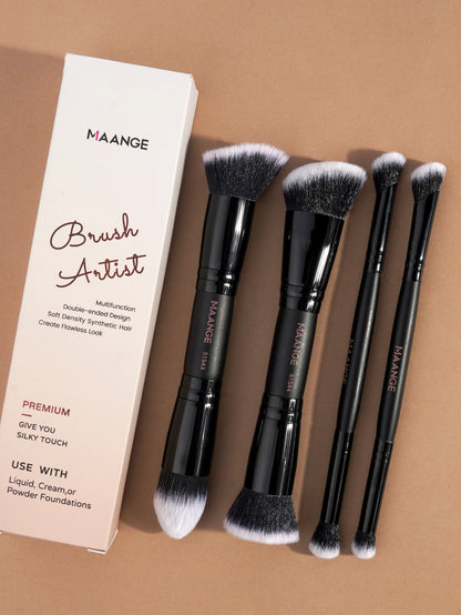 Essential 4-Piece Brush Set – Perfect, Blend, Glow