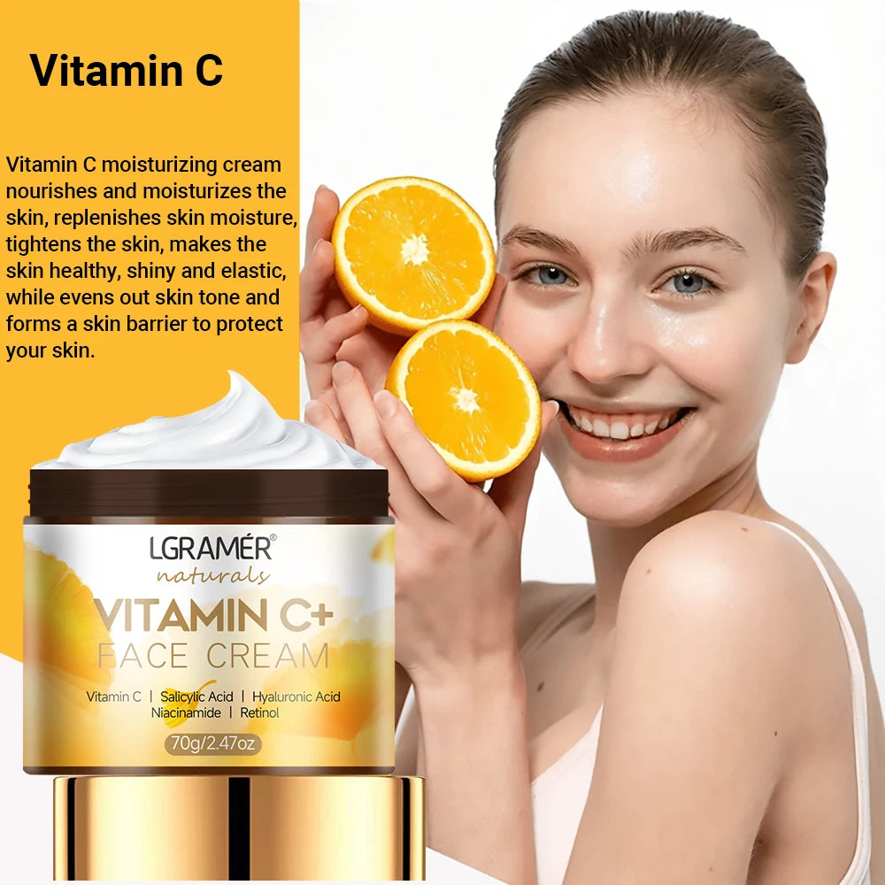 Radiance Renewal Face Cream – Vitamin C, Retinol & Hyaluronic Acid for Brightening & Firming