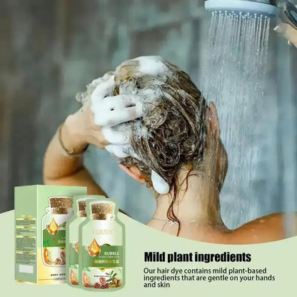 Natural Herbal Hair Color Shampoo – 5-Minute Transformation